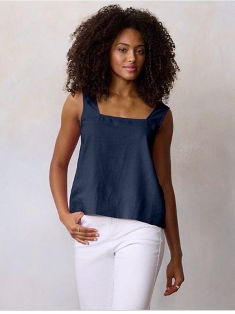 NEW…LC Lauren Conrad Button Back Square Neck Top